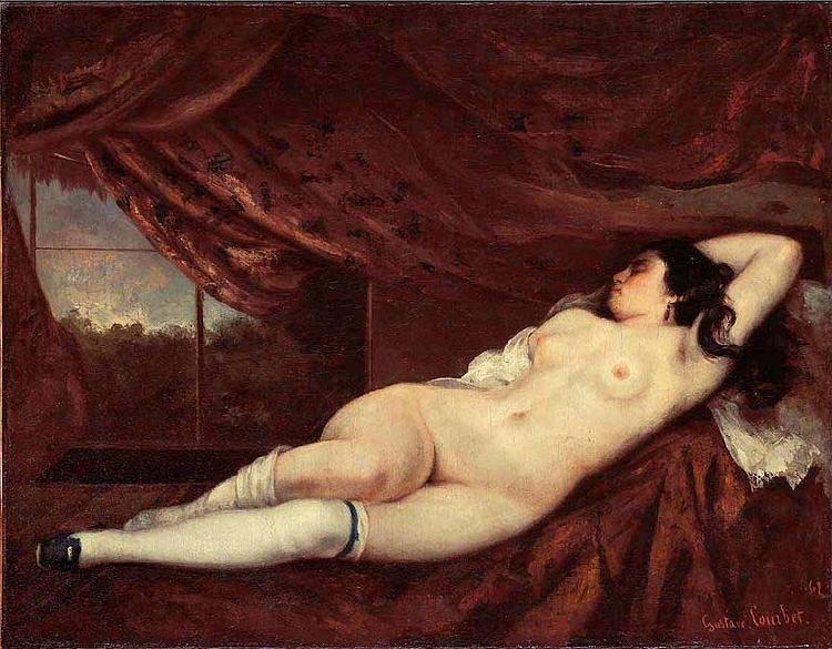 Gustave Courbet Femme nue couchee France oil painting art